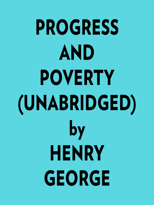 Cover image for Progress and Poverty (Unabridged)